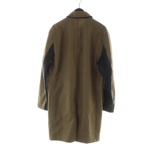ダンヒル dunhill ステンカラー コート ロング 総裏地 コットン レザー  