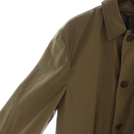 ダンヒル dunhill ステンカラー コート ロング 総裏地 コットン レザー  