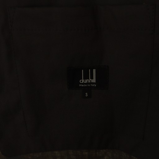 ダンヒル dunhill ステンカラー コート ロング 総裏地 コットン レザー  