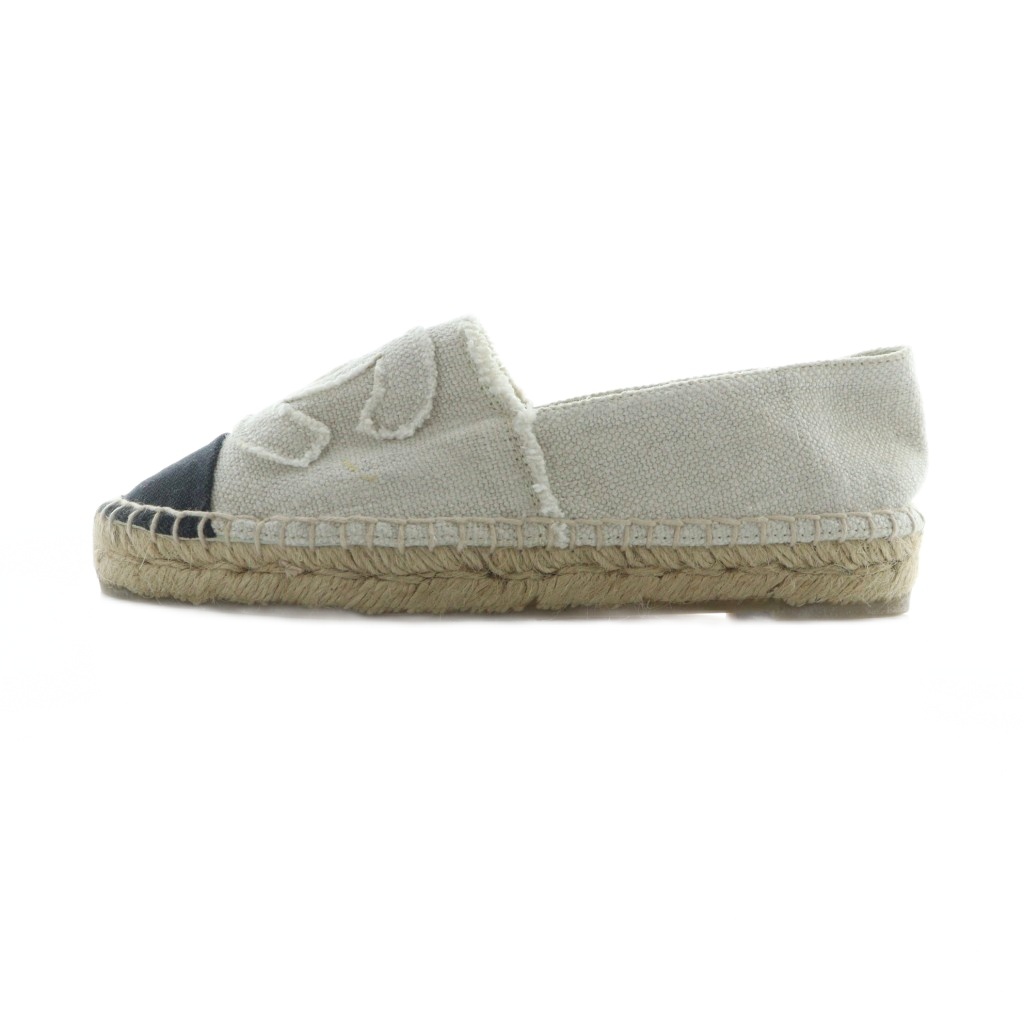 シャネル CHANEL スリッポン ココマーク キャンバス