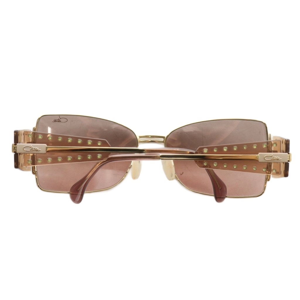 Cazal ラウンド型メガネ 茶色と金色 カザール CAZAL 眼鏡 サングラス メタルフレーム グラデーション