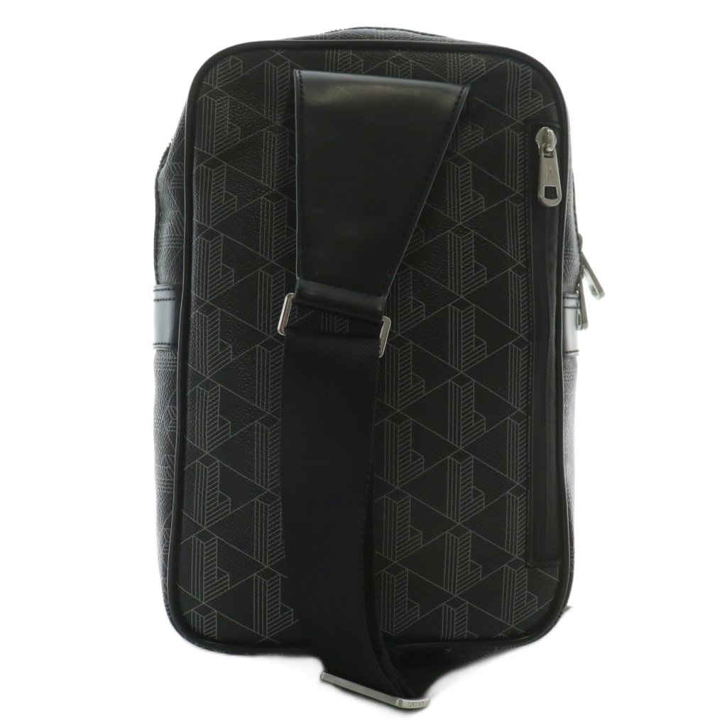 ラコステ LACOSTE ボディバッグ ショルダーバッグ PVC レザー 総柄