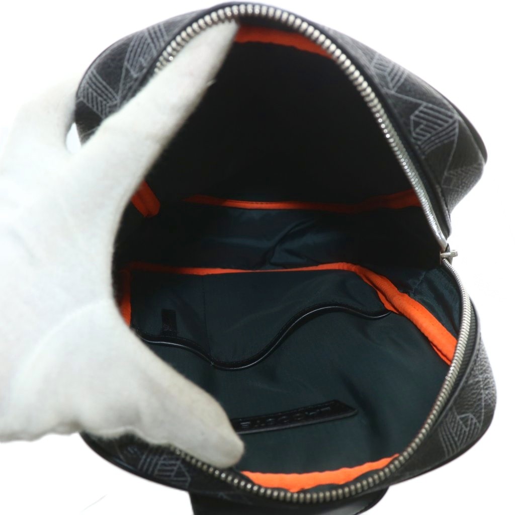 ラコステ LACOSTE ボディバッグ ショルダーバッグ PVC レザー 総柄