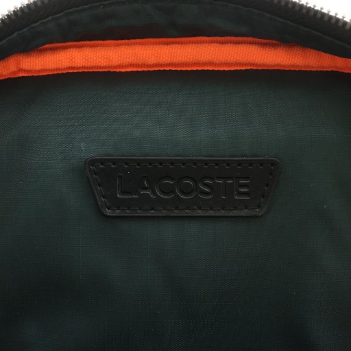 ラコステ LACOSTE ボディバッグ ショルダーバッグ PVC レザー 総柄