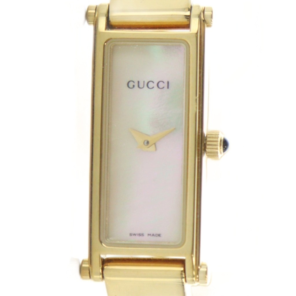 グッチ GUCCI 1500L 腕時計 ウォッチ クォーツ シェル文字盤 スクエア  