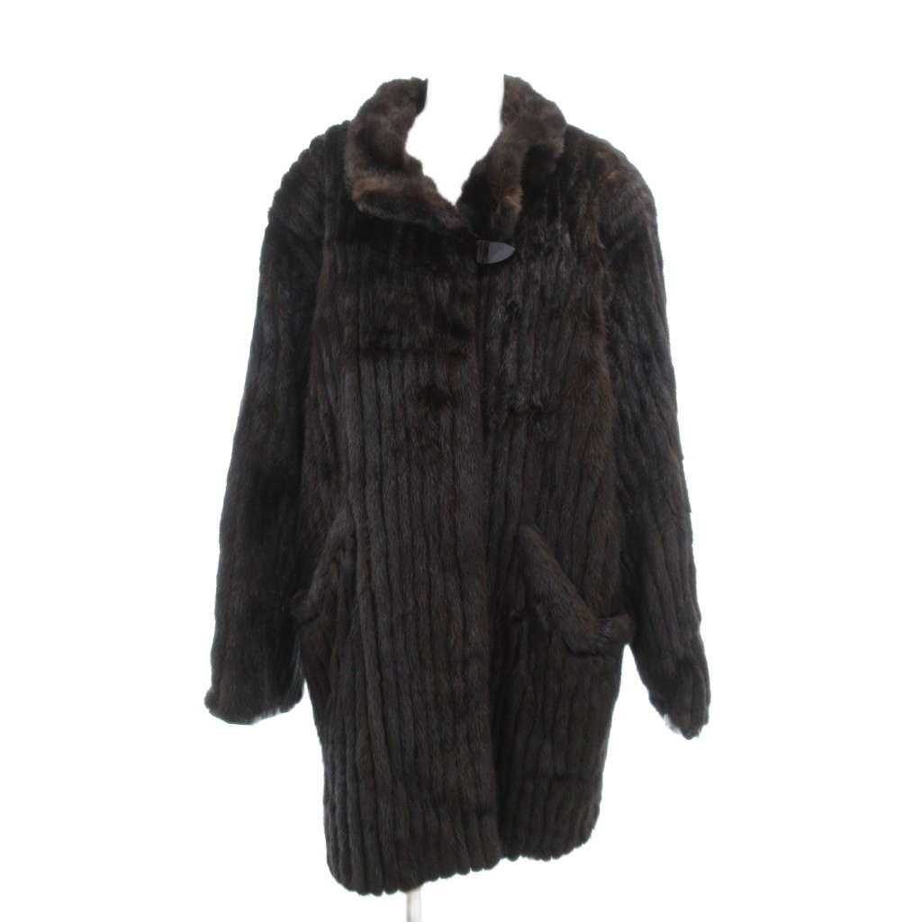 サガミンク 銀サガ Y&Y COLLEZIONE 毛皮ジャケット ダークブラウン
