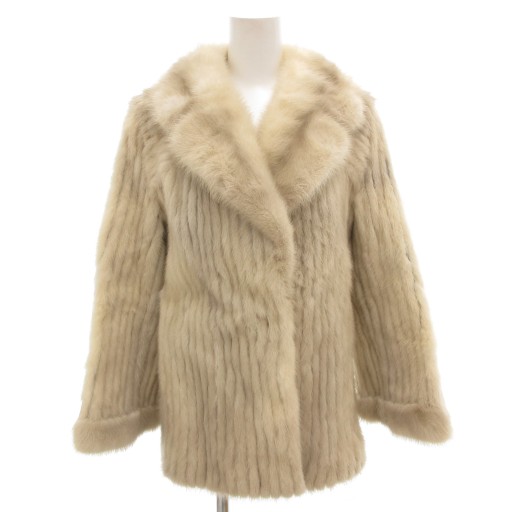 オズファー OSFUR ファーコート 毛皮 ミンクファー ベージュ /AE