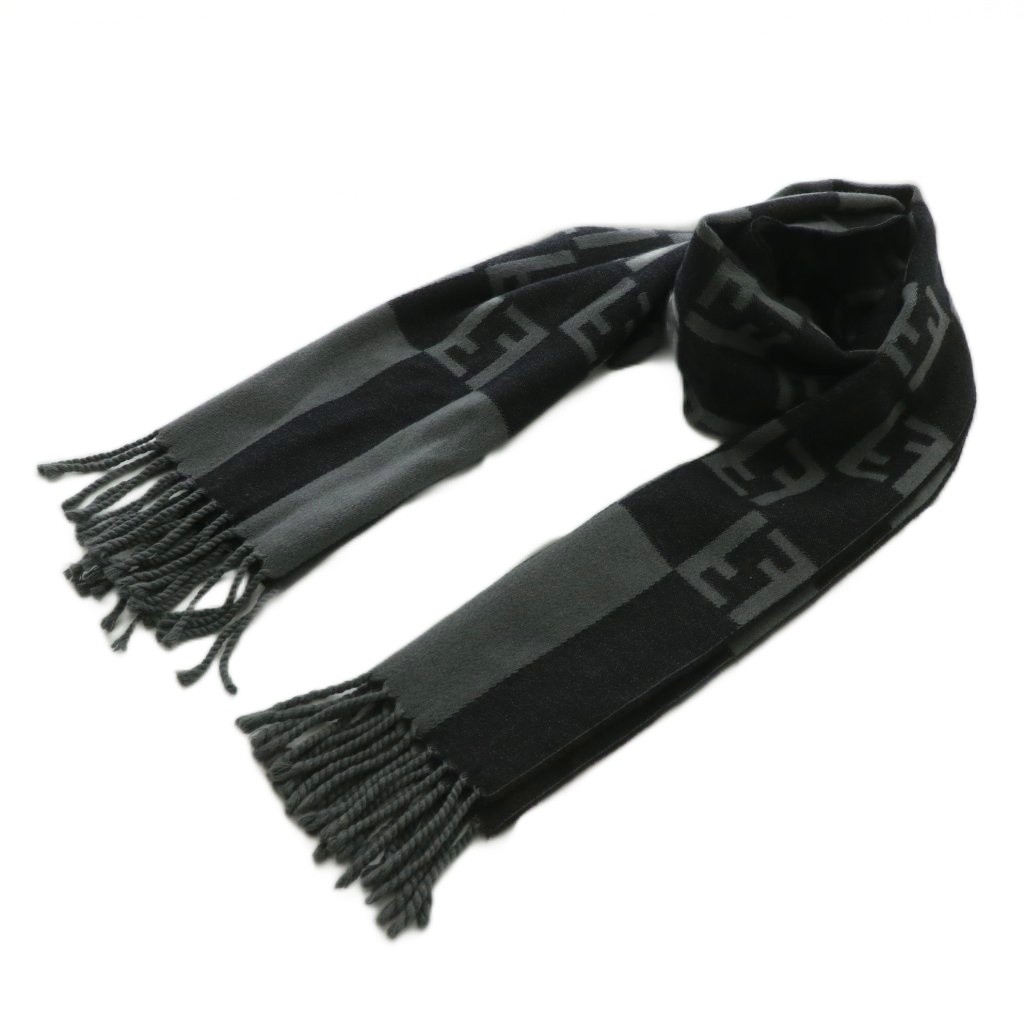 フェンディ FENDI マフラー ストール ウール ズッカ柄 総柄