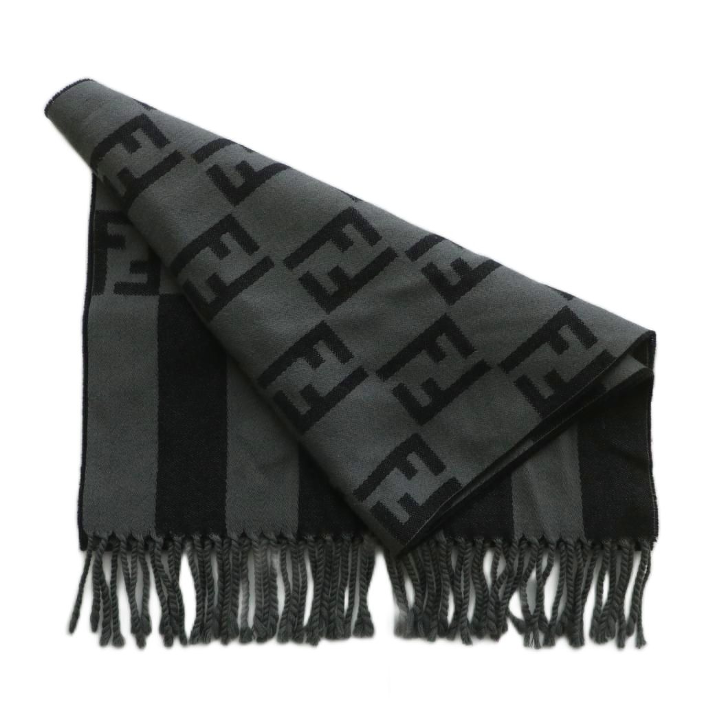 FENDI ズッカ柄　マフラー 楽天市場】フェンディ ズッカ柄 マフラー ウール/アクリル