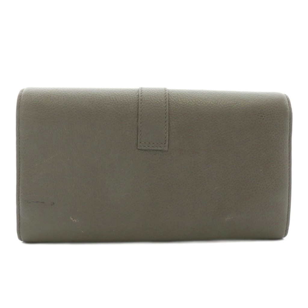 SAINT LAURENT PARIS サンローラン グレー 長財布 Saint Laurent サンローラン☆グレーレザー長財布 サンローラン