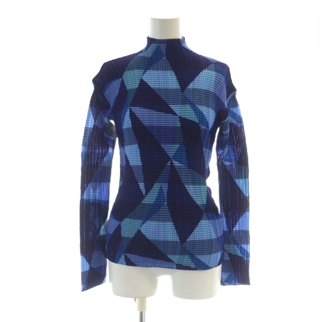 イッセイミヤケ ISSEY MIYAKE カットソー シャツ 長袖 総柄 ロゴ 2 M