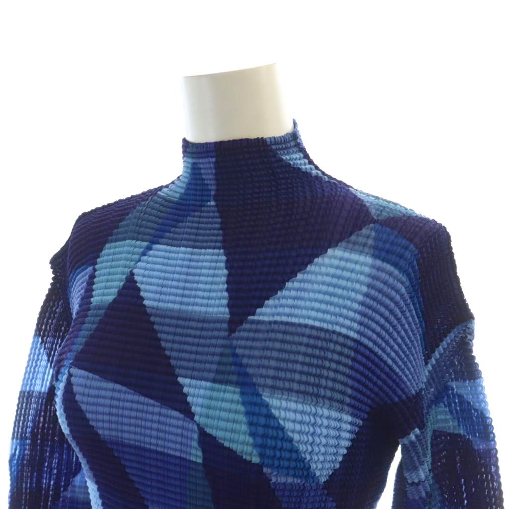 イッセイミヤケ ISSEY MIYAKE カットソー シャツ 長袖 総柄 ロゴ 2 M