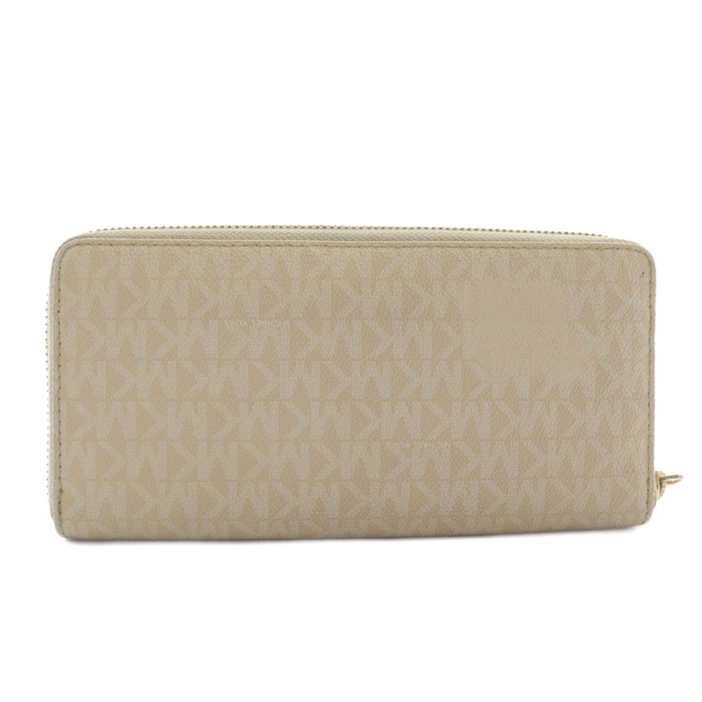 マイケルコース MICHAEL KORS 長財布 PVC レザー ラウンドファスナー