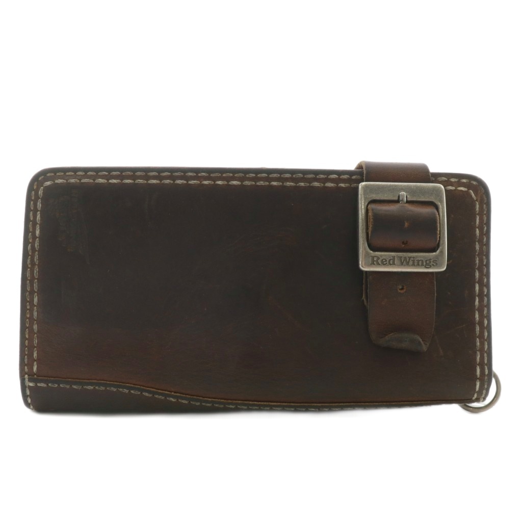 レッドウィング REDWING 長財布 二つ折り レザー ロゴ 型押し 茶色