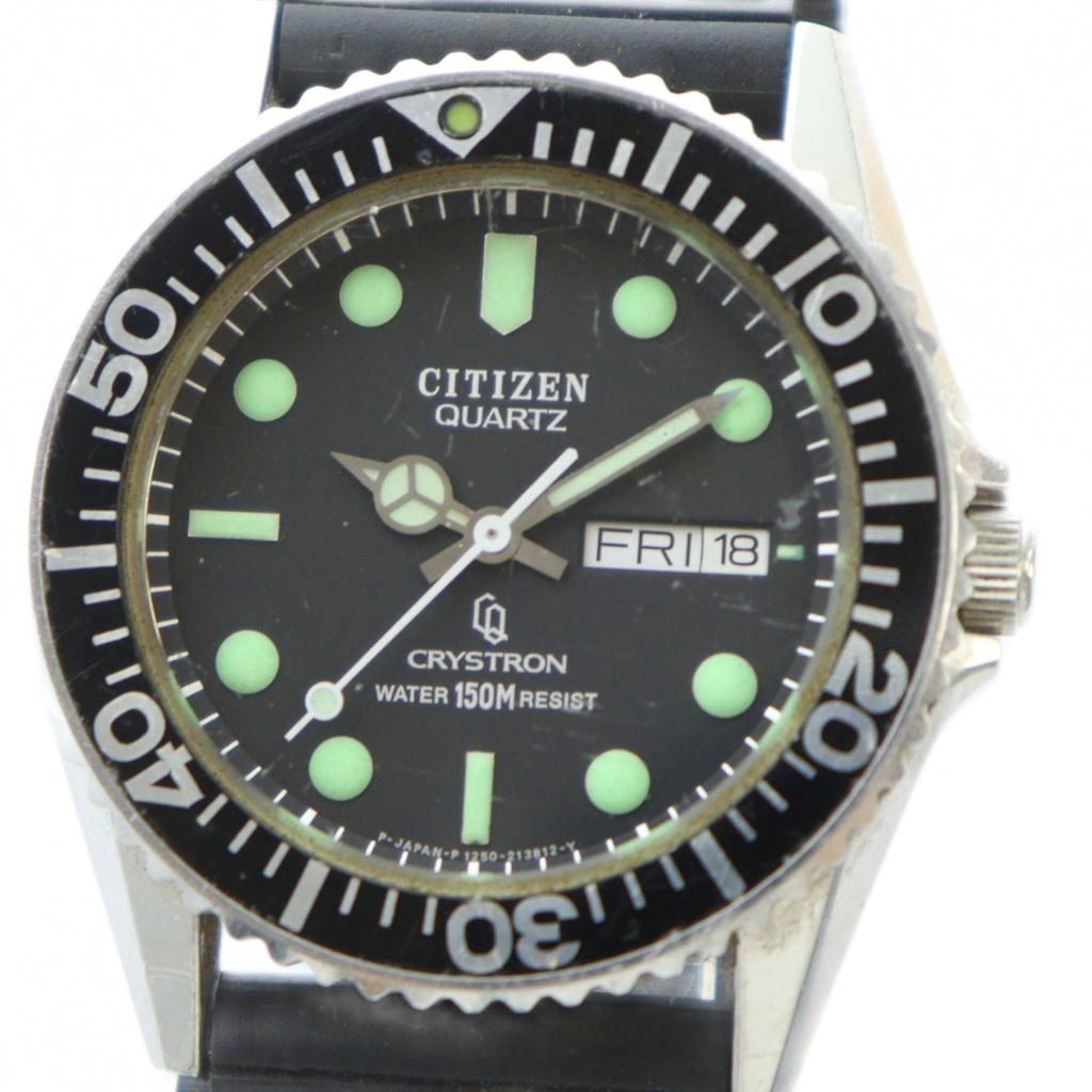 シチズン CITIZEN ジャンク品 CRYSTRON クリストロン ダイバー 150M 4