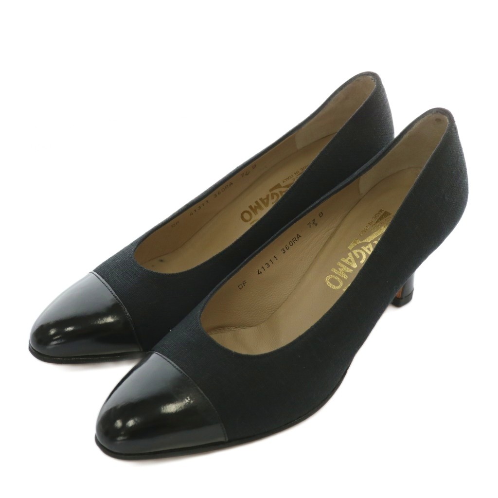 salvatore ferragamo フェラガモ 黒パンプス サルヴァトーレフェラガモ