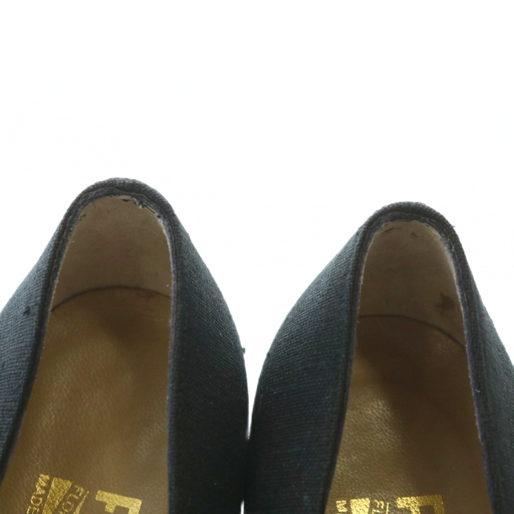 サルヴァトーレフェラガモ Salvatore Ferragamo パンプス キャンバス  
