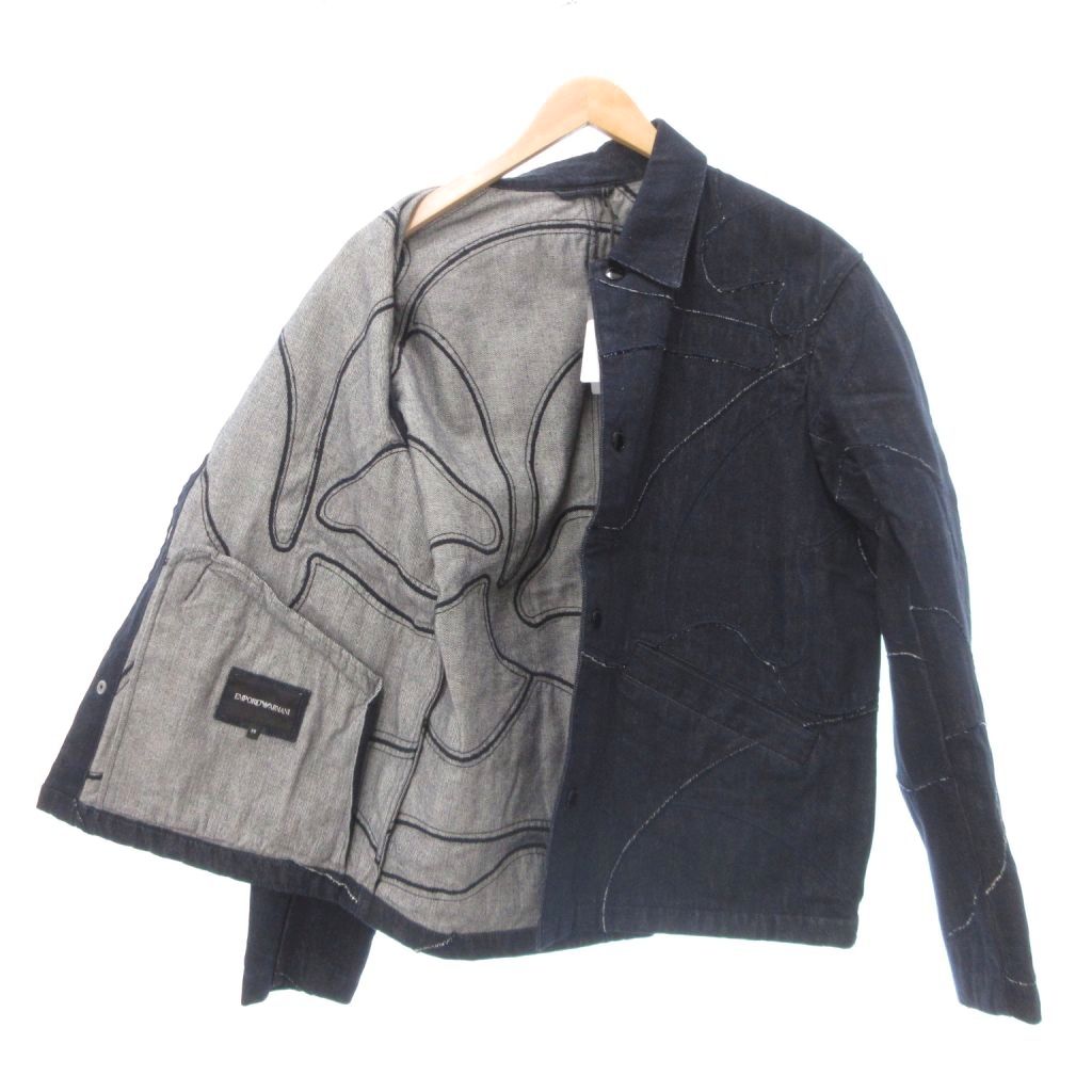 エンポリオアルマーニ パッチワーク デニムジャケット ブルゾン 50 エンポリオアルマーニ EMPORIO ARMANI パッチワーク デニムジャケット