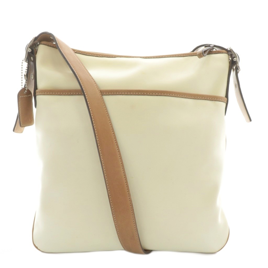 COACHショルダーバッグ ブラウン/ホワイト COACH ショルダーバッグ