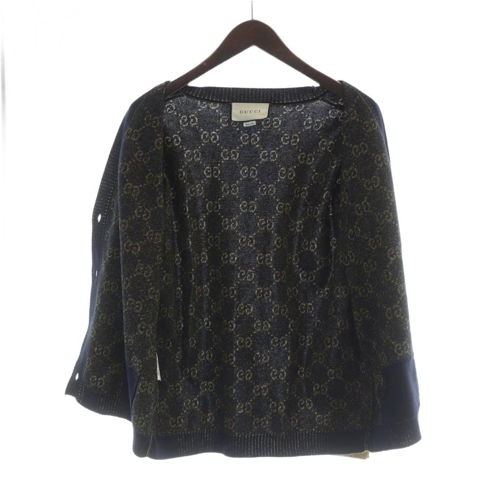 グッチ GUCCI GG コットン ラメ ファブリック ニット カーディガン