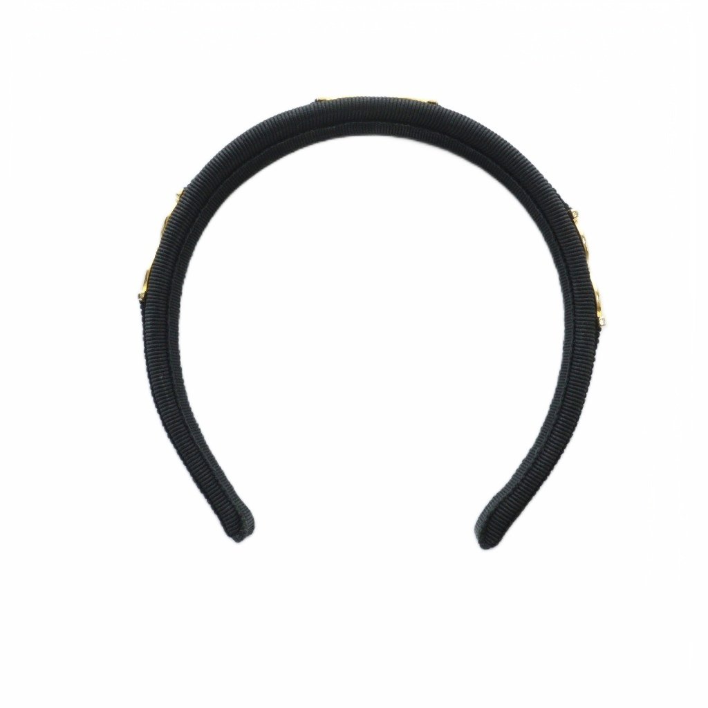 サルヴァトーレフェラガモ カチューシャ ガンチーニ ブラック ゴールド サルヴァトーレフェラガモ Salvatore Ferragamo カチューシャ