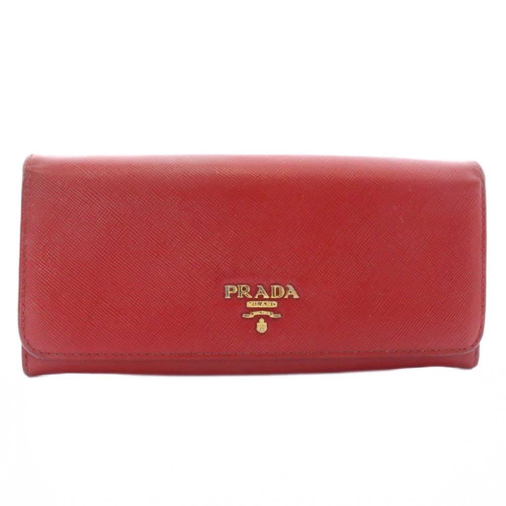 プラダ PRADA 長財布 二つ折り サフィアーノレザー ロゴ ゴールド金具