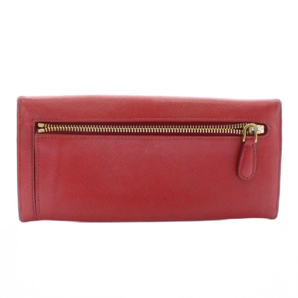 プラダ PRADA 長財布 二つ折り サフィアーノレザー ロゴ ゴールド金具