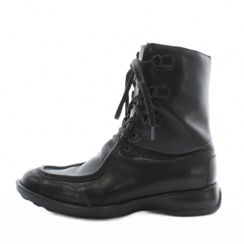 即配可 HAMMER ザチョーク ブラックウィドー ゴースト 16ポンド トッズ TOD'S ショートブーツ レザー ラウンドトゥ レースアップ 35.5