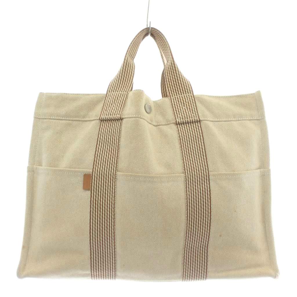 エルメス HERMES フールトゥMM トートバッグ ハンド キャンバス 