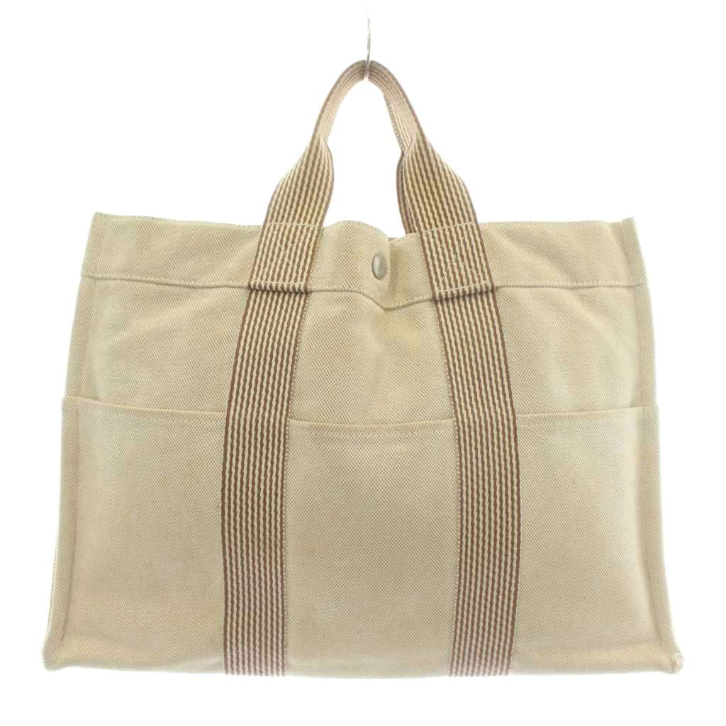 エルメス HERMES フールトゥMM トートバッグ ハンド キャンバス 