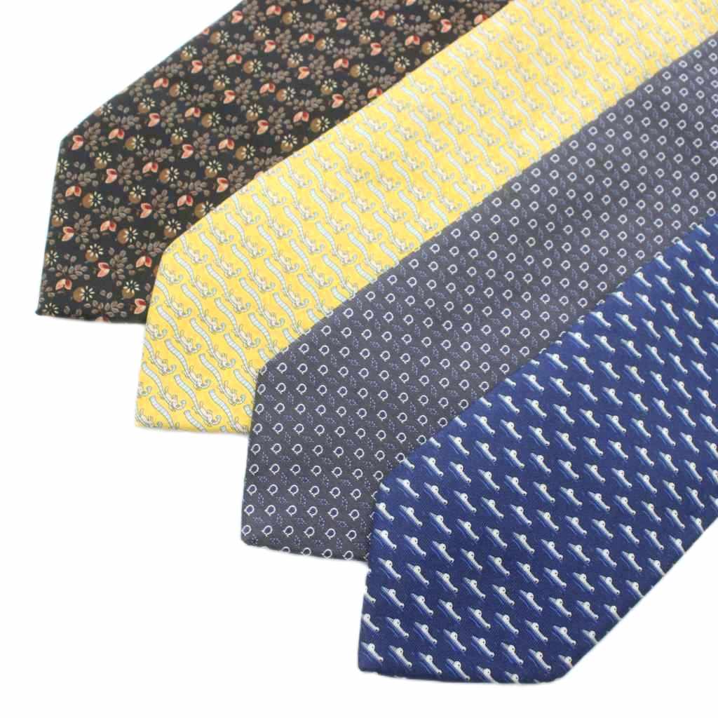 サルヴァトーレフェラガモ Salvatore Ferragamo ネクタイ 4本セット 絹