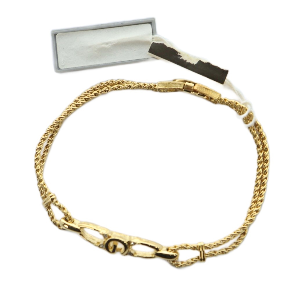 未使用品 ジバンシィ GIVENCHY ヴィンテージ ブレスレット チェーン G 