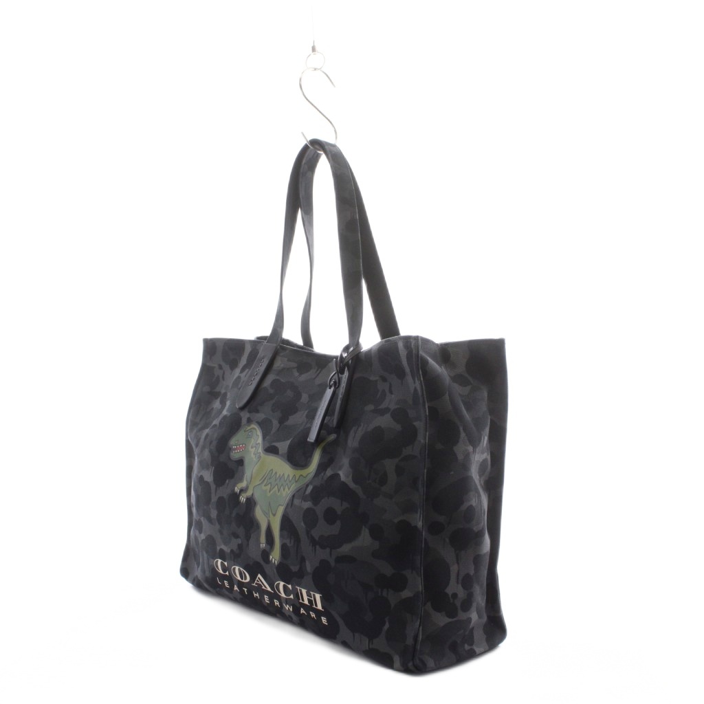 コーチ COACH トート・カモ プリント アンド レキシー トートバッグ 黒 