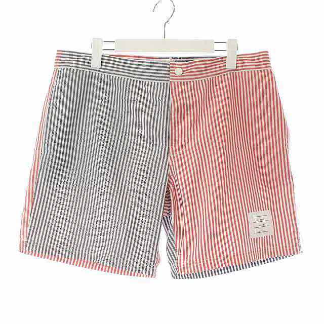 トムブラウン THOM BROWNE ショートパンツ ストライプ 水陸両用 3 L 赤 