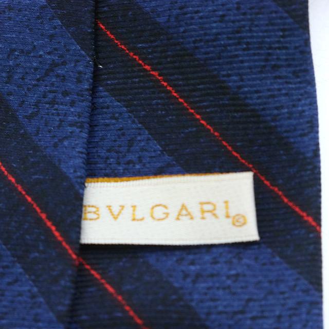 ブルガリ BVLGARI ネクタイ ワイドタイ レジメンタルストライプ