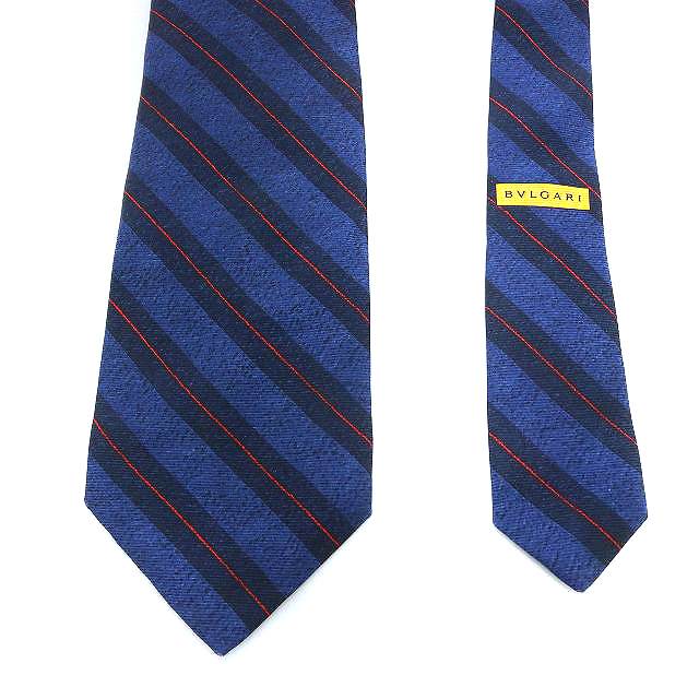 BVLGARI 赤と青のストライプ ネクタイ BVLGARI 赤と青のストライプ ネクタイ 【公式通販】