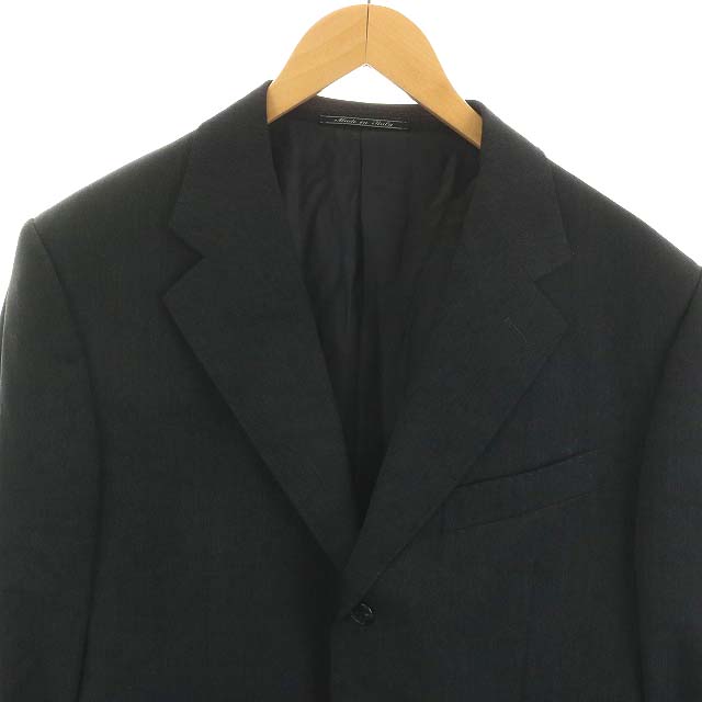 フェンディ FENDI テーラードジャケット シングル ウール ダークグレー  