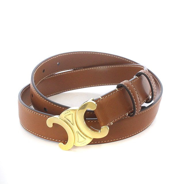 セリーヌ CELINE ベルト レザー ハトメ マカダムバックル トリオンフ  