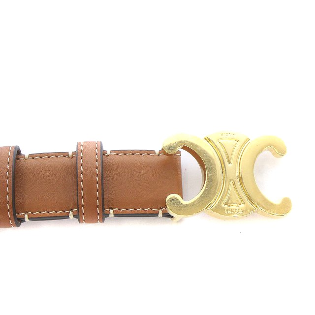 セリーヌ CELINE ベルト レザー ハトメ マカダムバックル トリオンフ  