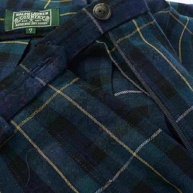 ポロラルフローレン プリーツスカート チェック グリーン ローレンラルフローレンプリーツスカートチェック