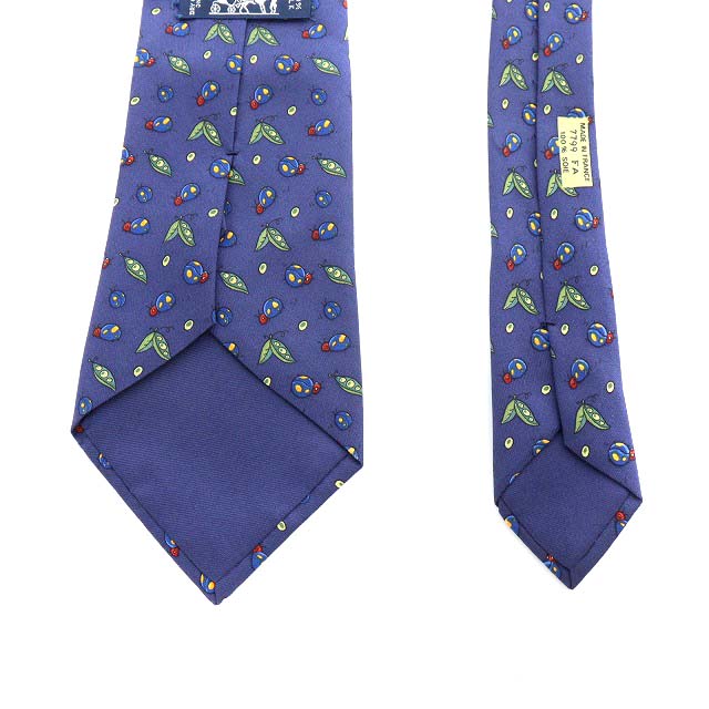 エルメス HERMES 7799 ワイドタイ ネクタイ シルク 絹 てんとう虫 総柄