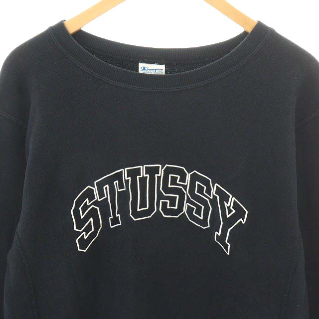 リバースウィーブ ストゥーシー　チャンピオン　 スウェット トレーナー 定番ストリートブランドコラボ【STUSSY × Champion