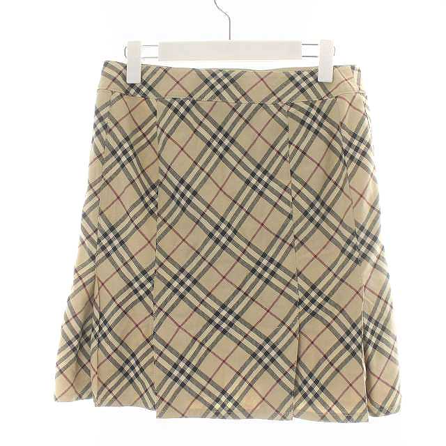 Burberrys ラップフレアスカートノバチェック ベージュ
