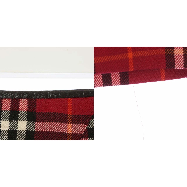 バーバリー ロンドン BURBERRY LONDON フレアスカート ひざ丈 チェック柄 ウール 160A キッズ M 赤 レッド /HZ6 ■EC キッズ