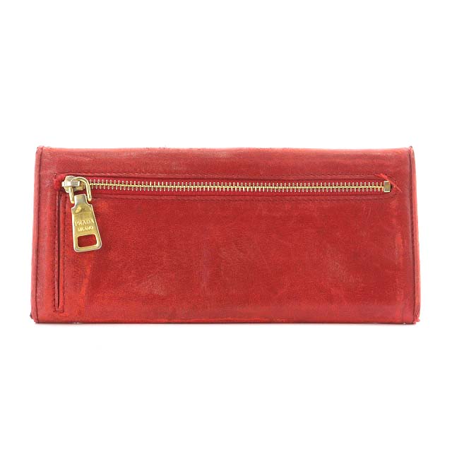PRADA プラダ　赤 レザー 長財布 楽天市場】【財布】PRADA プラダ 2つ折り長財布 TESSUTO