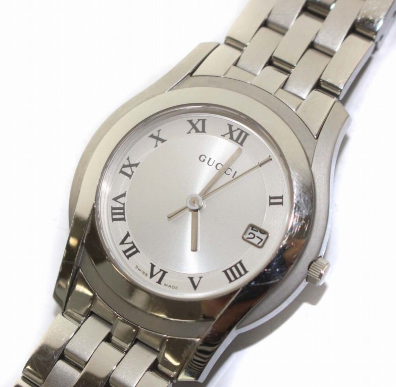 グッチ GUCCI Gクラス 腕時計 3針 クオーツ シルバー色 5500 M  