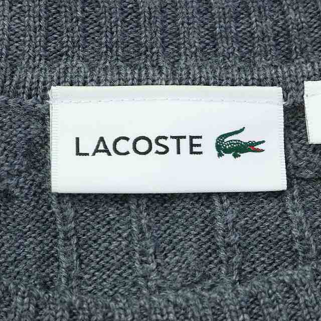 ラコステ LACOSTE ニット セーター ケーブル編み ロゴ 近年モデル 長袖 