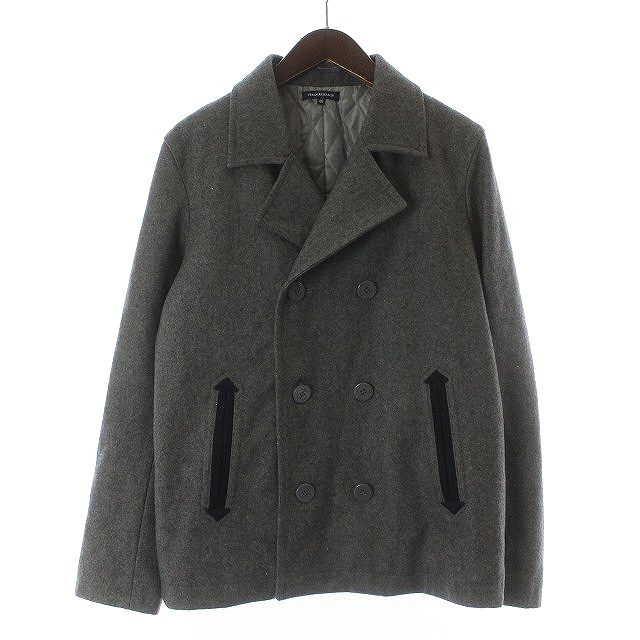 アーバンリサーチ Urban Research Pコート ピーコート アウター ウール 40 L グレー Hz1 Gy08 メンズ 165 ベクトルパーク