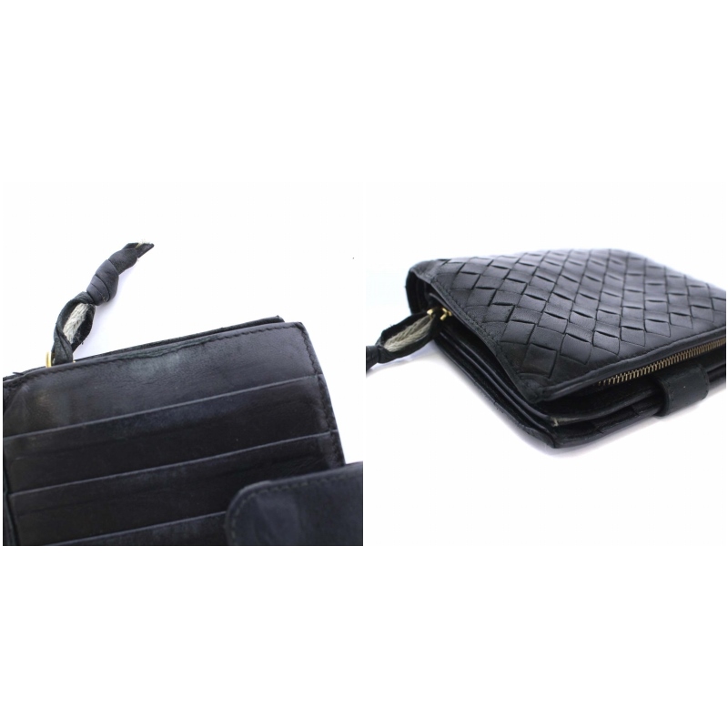 ボッテガヴェネタ　二つ折り財布　イントレチャート　ラウンドジップ　ブラック Amazon | [ボッテガ ヴェネタ] 二つ折り財布 イントレチャート