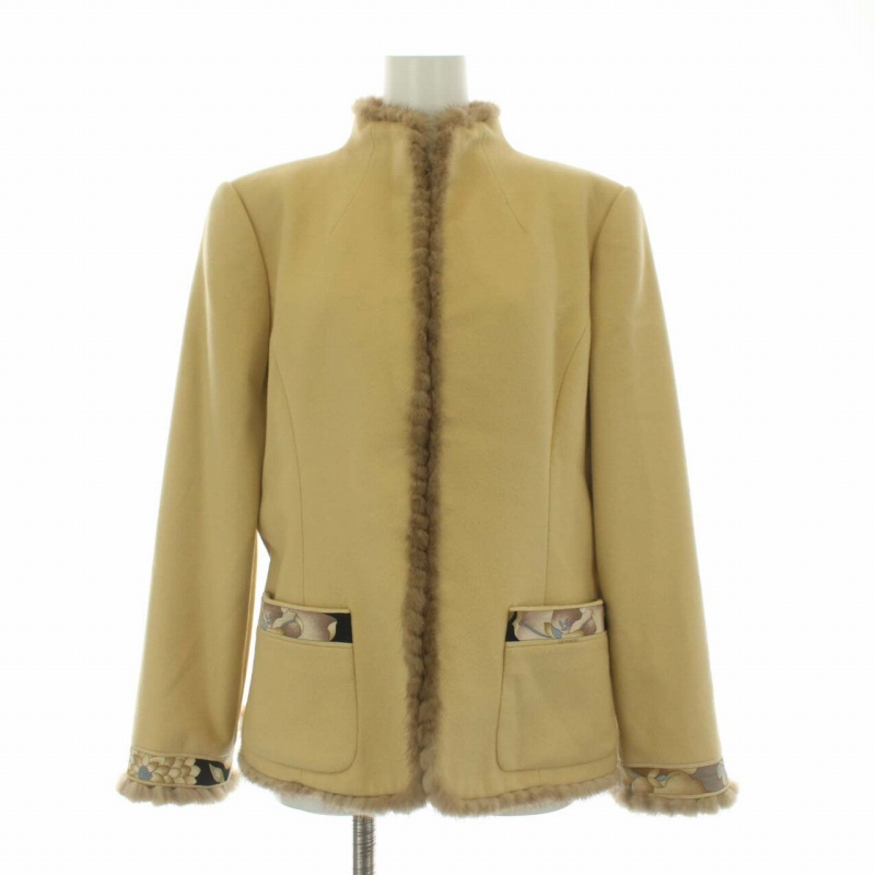 【最高級】レオナール カシミヤ100% ミンクファー ジャケット 最高級】レオナール カシミヤ100% ミンクファー ジャケット